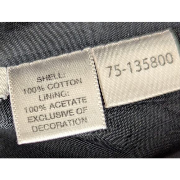 ANN TAYLOR PETITES! BLACK AND CREAM STRETCH COTTON, LINED SKIRT! SZ 6P - Picture 6 of 9